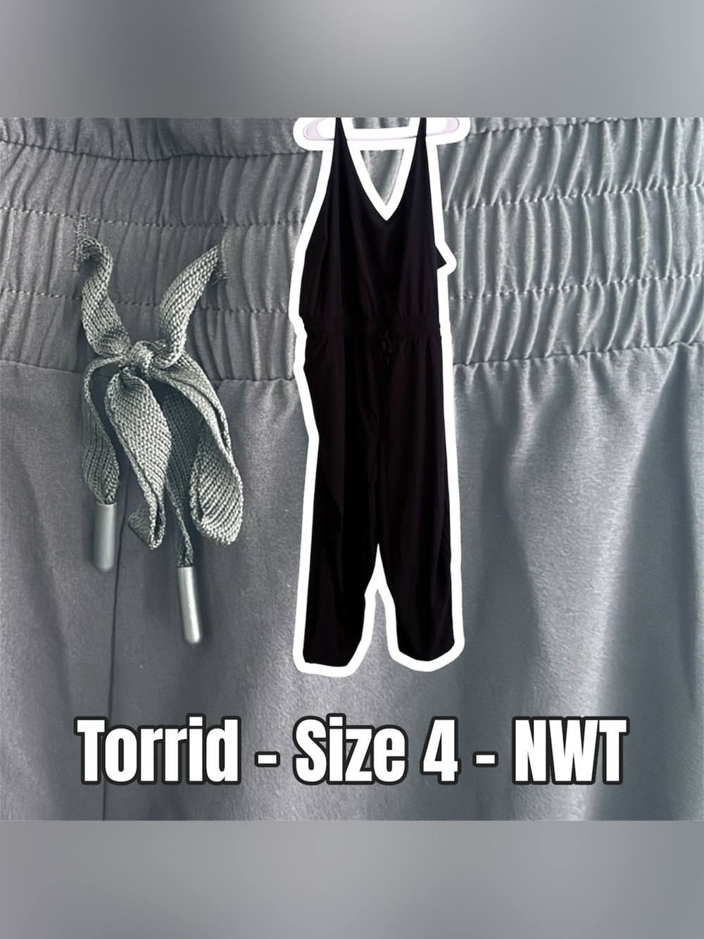 Torrid Deep Black Sleeveless Jumpsuit